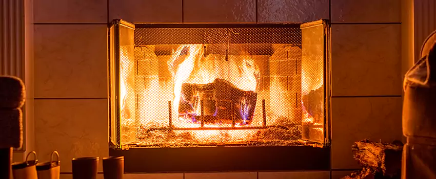 Mendota Hearth Landscape Fireplace Installation in Northview, Michigan