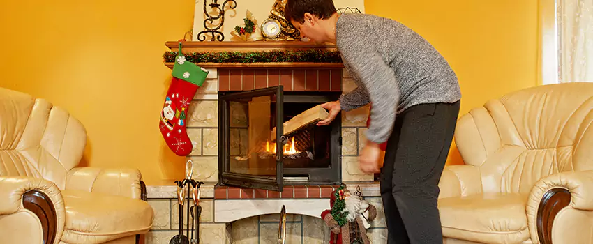 Rusted Metal Fireplace Restoration in Northview, Michigan